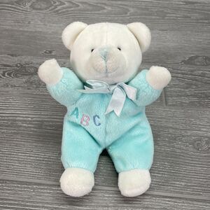 1998 Chosun Just Friends Blue ABC Bear Plush Baby Lovey Security Stuffed Animal